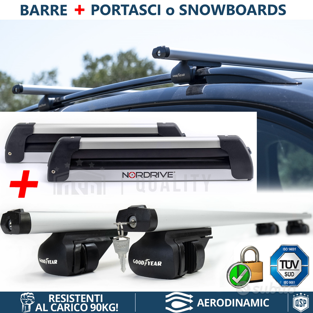 Coppia Portasci Universali Auto 6 Sci o 4 Snow Boards per Barre portatutto  Lampa