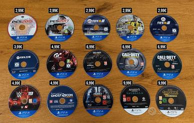 Set Giochi PlayStation 4 e 5. Prezzi in foto.