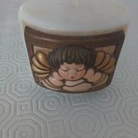Candela Thun da collezione con angelo in ceramica