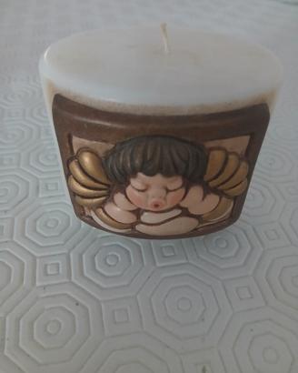 Candela Thun da collezione con angelo in ceramica