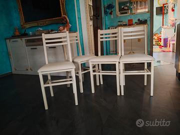 4 sedie in legno