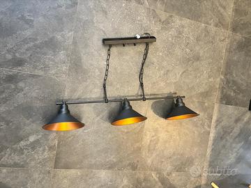 Lampadario stile indistriale in acciaio NUOVO