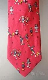 Looney Tunes Cravatta pura seta Bugs Bunny e Duffy