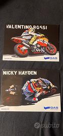 Cartoline di Valentino Rossi e Nicky Hayden