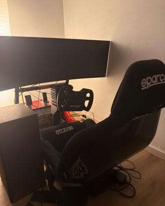 Postazione Sim Racing Fanatec+Sparco+Samsung