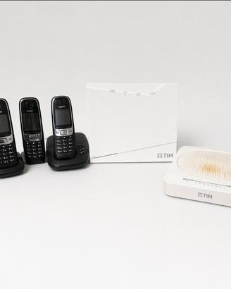 Modem TIM Smart + 3 Telefoni Gigaset con segreteri