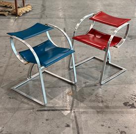 Coppia Set 2 Rare Sedie Meritalia Design Anni 90