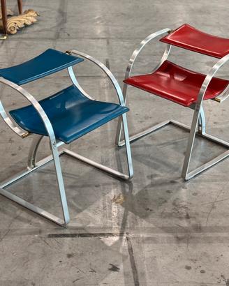Coppia Set 2 Rare Sedie Meritalia Design Anni 90