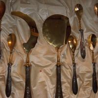 Set dessert argento e dorato anni '20/30