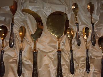 Set dessert argento e dorato anni '20/30