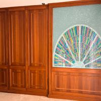 Boiserie con vetro arredo