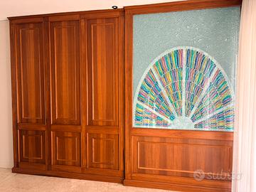 Boiserie con vetro arredo