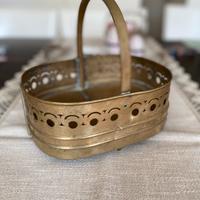 Antico cestino in ottone