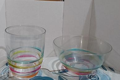 set da 6 bicchieri più ciotola 