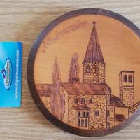 Piatto legno decorato a mano di Makarska (Croazia)