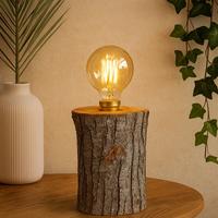 Lampada da comodino in legno naturale - EdisonLamp