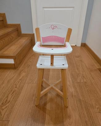 Seggiolone per bambole in legno