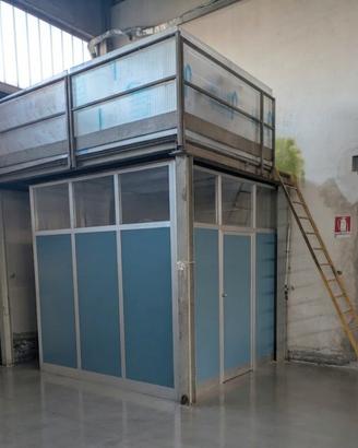 Soppalco in ferro con box sottostante