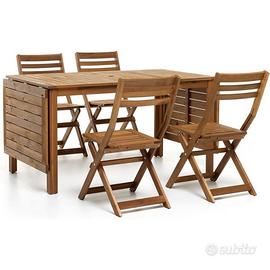 Tavolo da esterno con 4 sedie