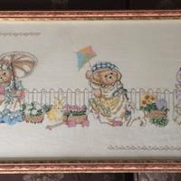 Quadro punto croce 35x76 incorniciato