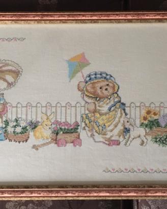 Quadro punto croce 35x76 incorniciato