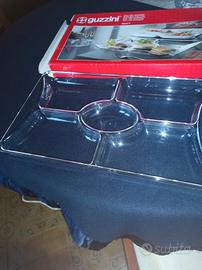 antipastiera Guzzini plastica trasparente vintage 