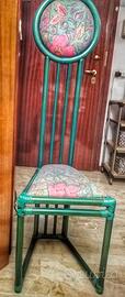 Sedia decorativa vintage verde