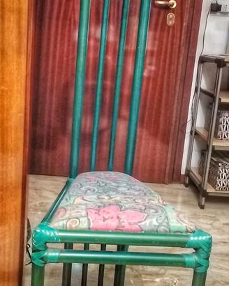 Sedia decorativa vintage verde