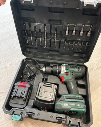 Trapano, avvitatore, percussione 2 batterie