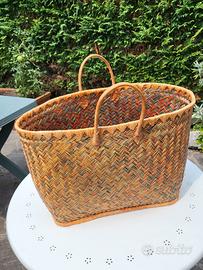 Borsa in paglia colorata