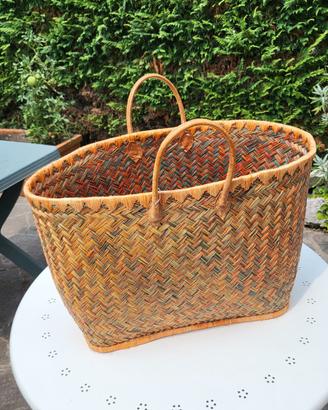 Borsa in paglia colorata