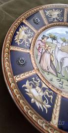 Piatto d'arte ceramica e ARGENTO 800 - ALE STEFANI