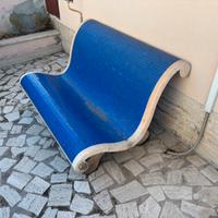 PANCHINA IN CEMENTO CON MOSAICO BLUE MARE