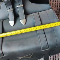 Borse laterali moto nere -stile custom 