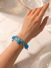 Bracciale Charm pendenti Azzurro Mare 