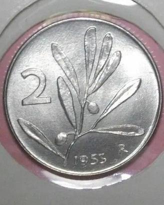 **2 lire ulivo 1953 1954 fdc non circolate**