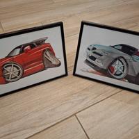 Alfa Romeo disegni in cornice