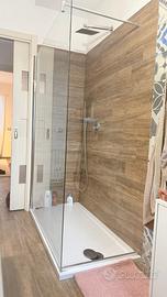 Parete doccia fissa in walk-in vetro cm 140x 70
