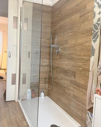 Parete doccia fissa in walk-in vetro cm 140x 70