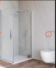 Box doccia 90x70 cm battente in vetro temperato 