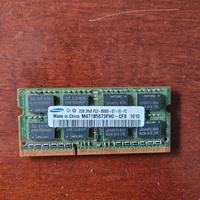 2 memorie ram portatile SAMSUNG 2GB 2RX8 PC3 8500S