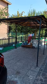 Gazebo Tettoia in Ferro Struttura Pesante 4x2,5 mt