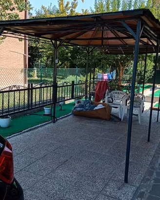 Gazebo Tettoia in Ferro Struttura Pesante 4x2,5 mt