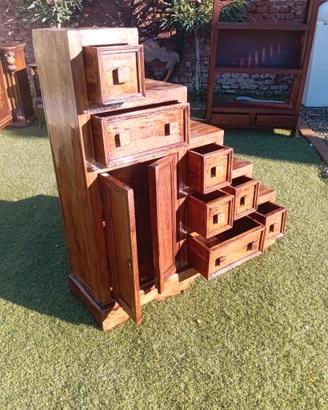 Mobile etnico scala credenza legno