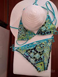 Bikini a triangolo fantasia Paisley, nuovo, 46