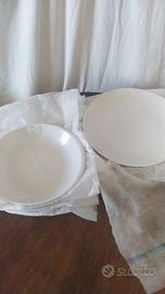 Set piatti fondi piani 6 persone Barilla vintage