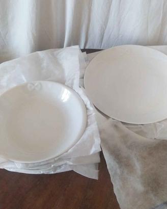 Set piatti fondi piani 6 persone Barilla vintage