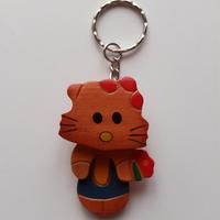 Gatto portachiavi nuovo in legno