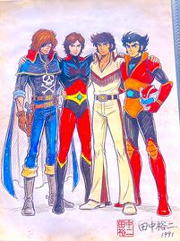 Harlock Actarus Hiroshi Tetsuya -Yuji Tanaka 1991