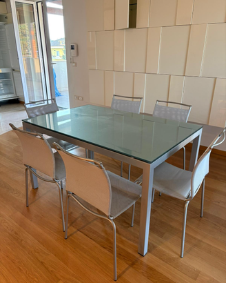 Calligaris Tavolo + 6 sedie + 3 sgabelli